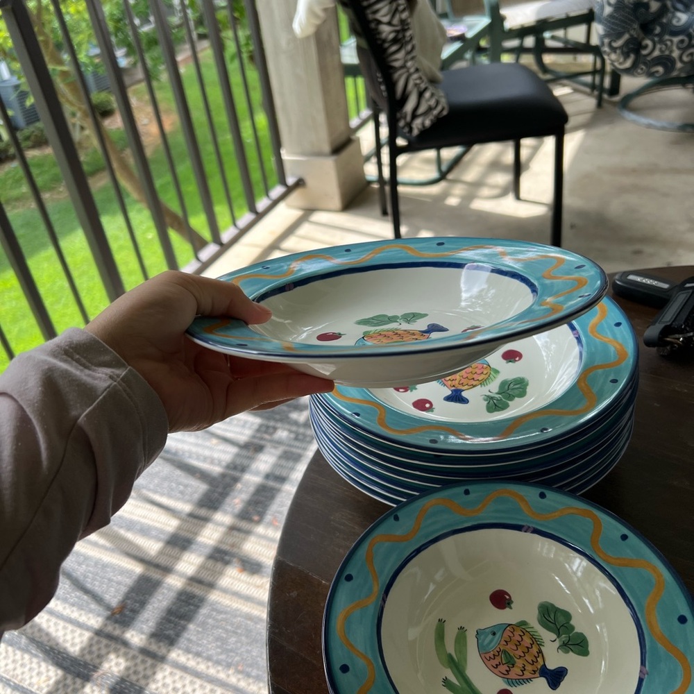 Colorful Fish Design Ceramic Bowls - Picture 3 of 10